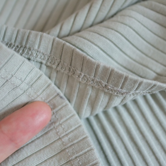 STORQ Maternity Pant / City Wide Leg Pant / Light Green - Picture 7 of 10